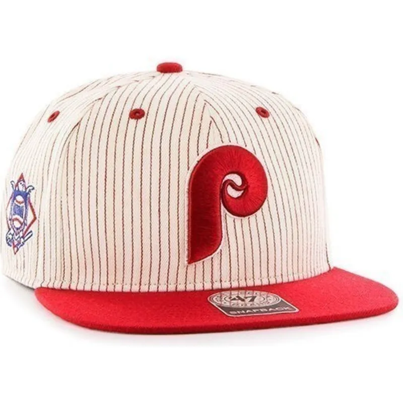 kasketter-flad-hvid-snapback-rayas-rojas-fra-philadelphia-phillies-mlb-af-47-brand