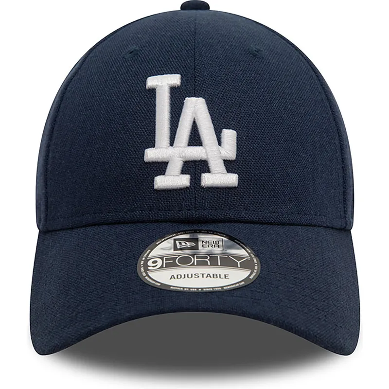 justerbar-marinebla-buet-kasket-9forty-linen-fra-los-angeles-dodgers-mlb-fra-new-era