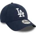 justerbar-marinebla-buet-kasket-9forty-linen-fra-los-angeles-dodgers-mlb-fra-new-era