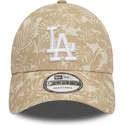 brun-justerbar-kurvet-kasket-9forty-summer-all-over-print-fra-los-angeles-dodgers-mlb-fra-new-era