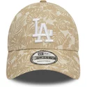 new-era-curved-brim-9forty-summer-all-over-print-los-angeles-dodgers-mlb-brown-adjustable-cap
