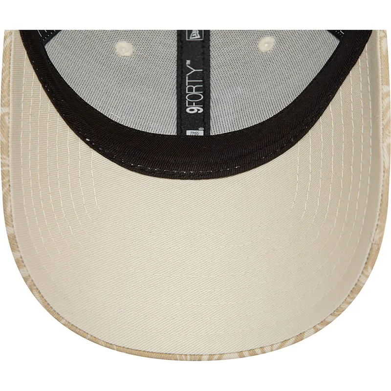 brun-justerbar-kurvet-kasket-9forty-summer-all-over-print-fra-los-angeles-dodgers-mlb-fra-new-era