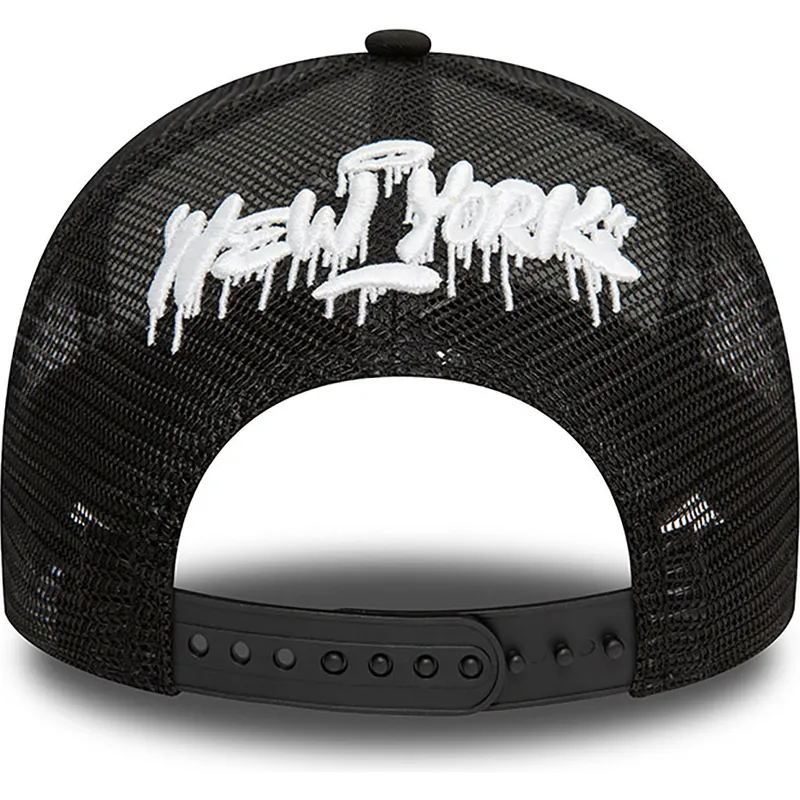 kasketter-buet-sort-snapback-a-frame-graphic-fra-hot-dog-new-york-af-new-era