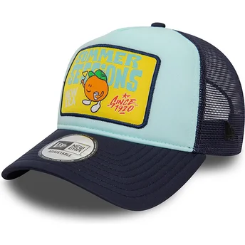 New Era Sommer Sessioner A Frame Patch Blå Trucker Hat