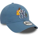 new-york-yankees-mlb-new-era-9twenty-justerbar-bla-kurvet-kasket-med-blomsterprint