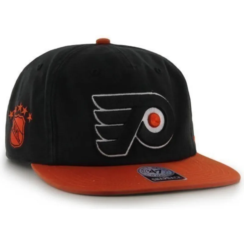 kasketter-flad-sort-snapback-fra-philadelphia-flyers-nhl-af-47-brand kasketter-flad-sort-snapback-fra-philadelphia-flyers-nhl-af-47-brand