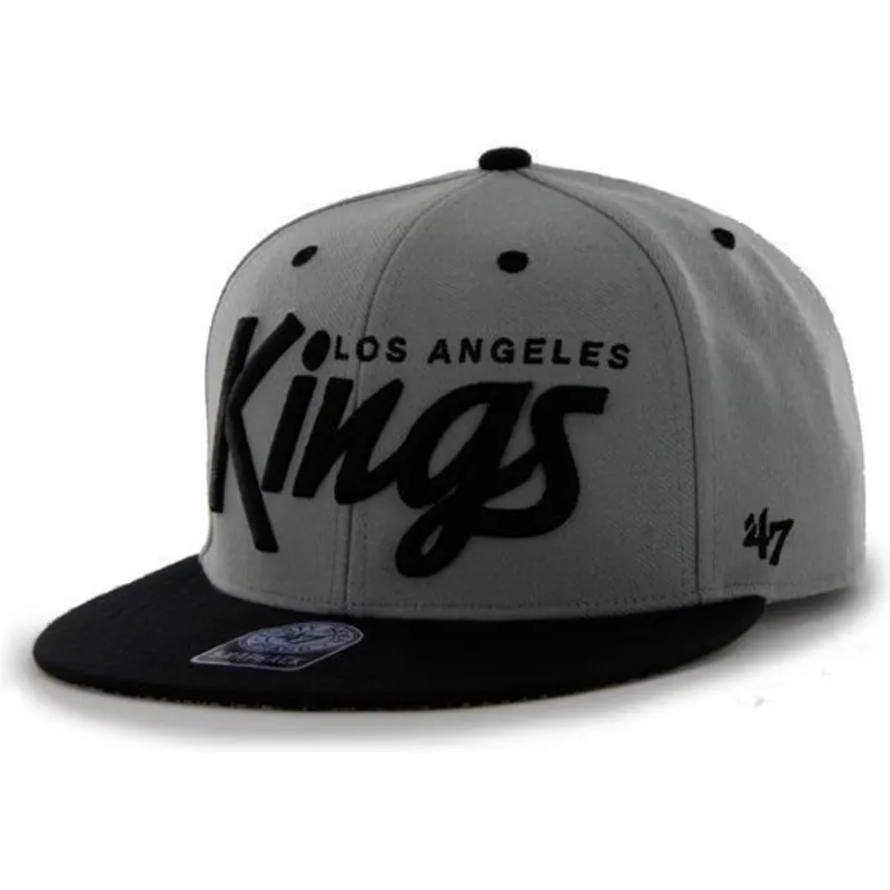 kasketter-flad-gra-snapback-de-letras-fra-los-angeles-kings-nhl-af-47-brand