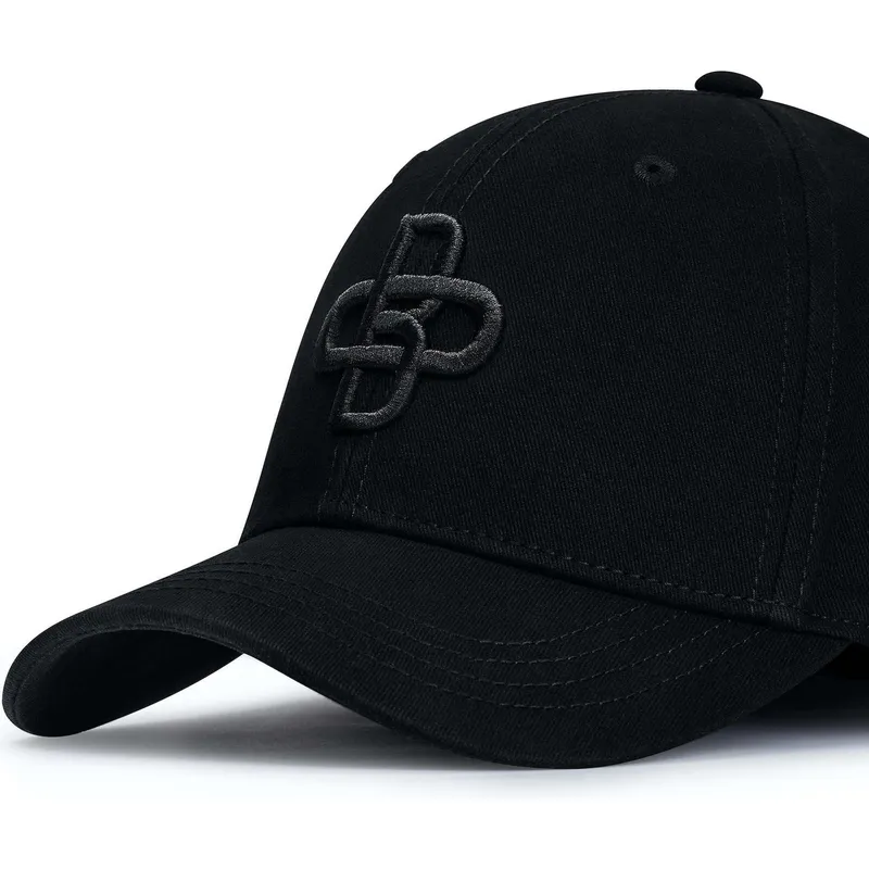 sort-justerbar-buet-kasket-med-sort-baseball-peach-logo-fra-oblack