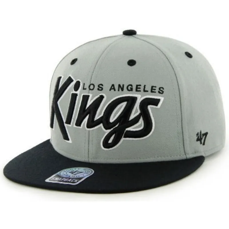 kasketter-flad-gra-snapback-de-letras-fra-los-angeles-kings-nhl-af-47-brand