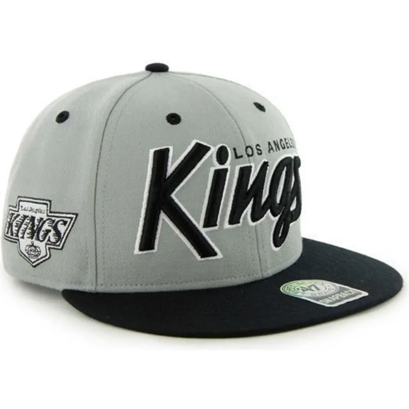kasketter-flad-gra-snapback-de-letras-fra-los-angeles-kings-nhl-af-47-brand