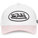 gorra-trucker-hvid-og-lyserod-shiny-p-fra-von-dutch