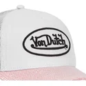 gorra-trucker-hvid-og-lyserod-shiny-p-fra-von-dutch