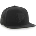 sort-fladskaerms-snapback-cap-med-sort-chicago-blackhawks-nhl-logo-fra-47-brand