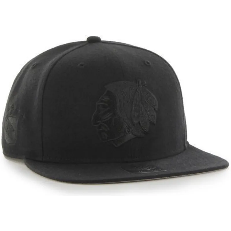kasketter-flad-sort-snapback-fra-chicago-blackhawks-nhl-af-47-brand