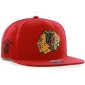 kasketter-flad-rod-snapback-fra-chicago-blackhawks-nhl-af-47-brand