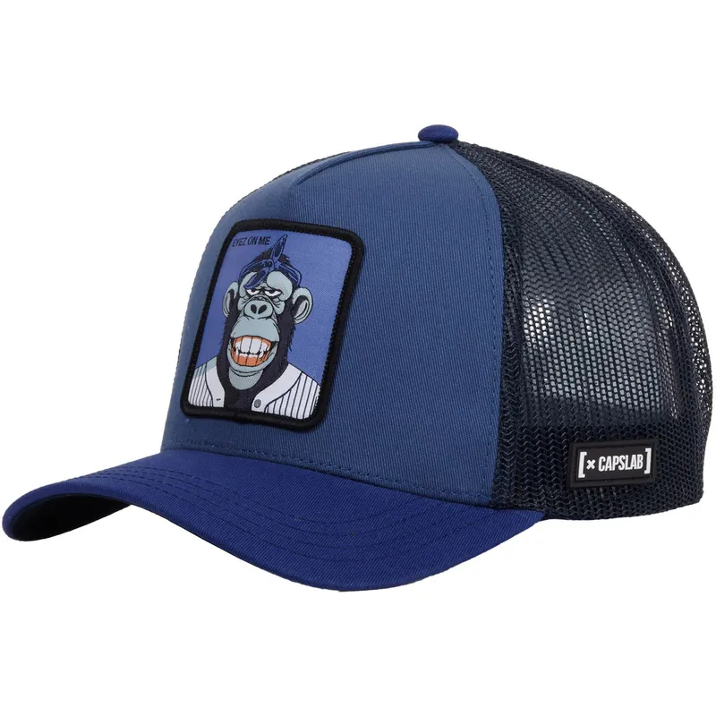 kasketter-buet-marinebla-snapback-monkey-business-af-capslab