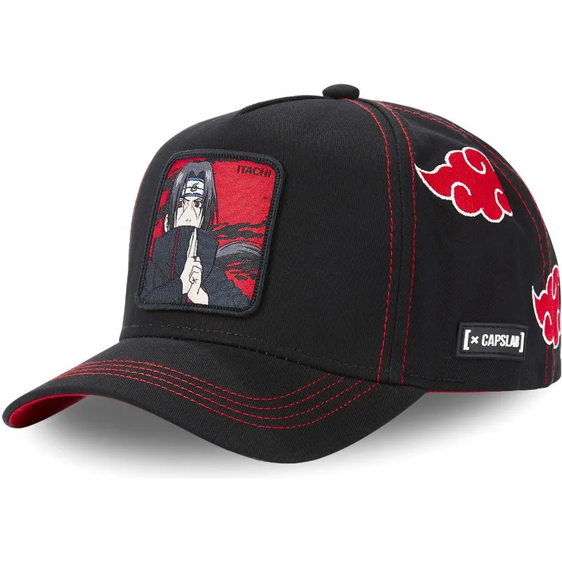 kasketter-buet-sort-snapback-til-barn-itachi-uchiha-naruto-af-capslab
