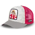 gra-og-rod-truckerkasket-til-dreng-monkey-d-luffy-kidluf1-one-piece-fra-capslab