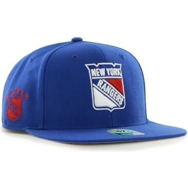kasketter-flad-bla-snapback-fra-new-york-rangers-nhl-af-47-brand