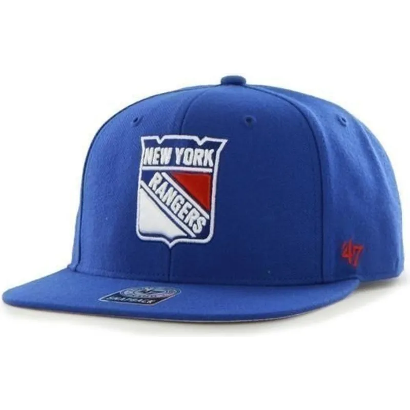 kasketter-flad-bla-snapback-fra-new-york-rangers-nhl-af-47-brand