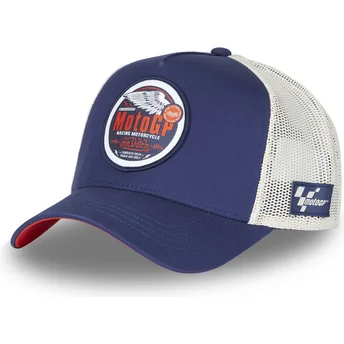 Von Dutch MOTO GP1 Blå og Hvid Trucker Hat