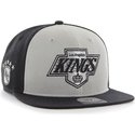 47-brand-flat-brim-los-angeles-kings-nhl-sure-shot-grey-and-black-snapback-cap
