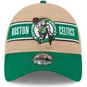 brun-og-gron-justerbar-kurvet-kasket-9twenty-draft-2024-fra-boston-celtics-nba-fra-new-era