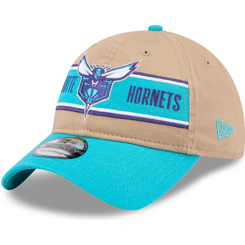 charlotte-hornets-nba-new-era-9twenty-draft-2024-justerbar-brun-og-bla-bojet-skygge-kasket