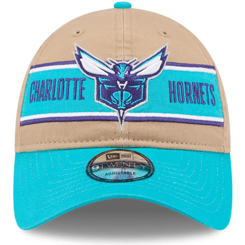 charlotte-hornets-nba-new-era-9twenty-draft-2024-justerbar-brun-og-bla-bojet-skygge-kasket