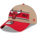 justerbar-9twenty-draft-2024-brun-og-rod-buet-kasket-fra-chicago-bulls-nba-fra-new-era