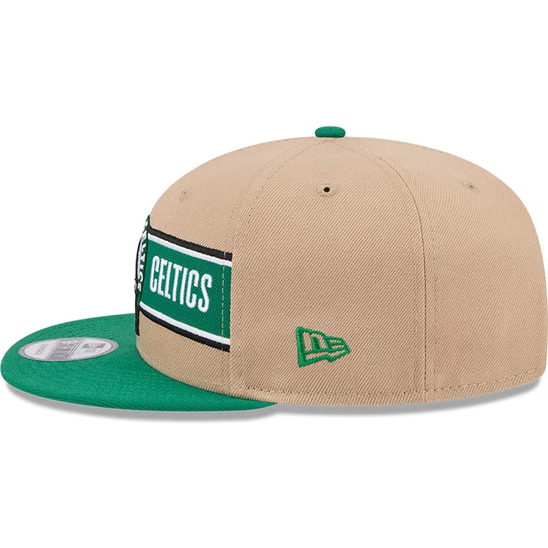 brun-og-gron-flat-cap-snapback-9fifty-draft-2024-fra-boston-celtics-nba-fra-new-era