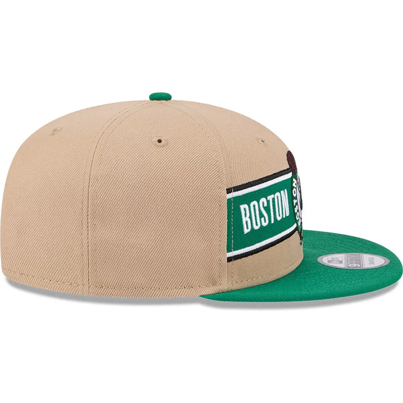brun-og-gron-flat-cap-snapback-9fifty-draft-2024-fra-boston-celtics-nba-fra-new-era