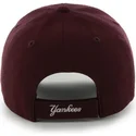 kasketter-buet-rod-justerbar-rem-granate-fra-new-york-yankees-mlb-af-47-brand