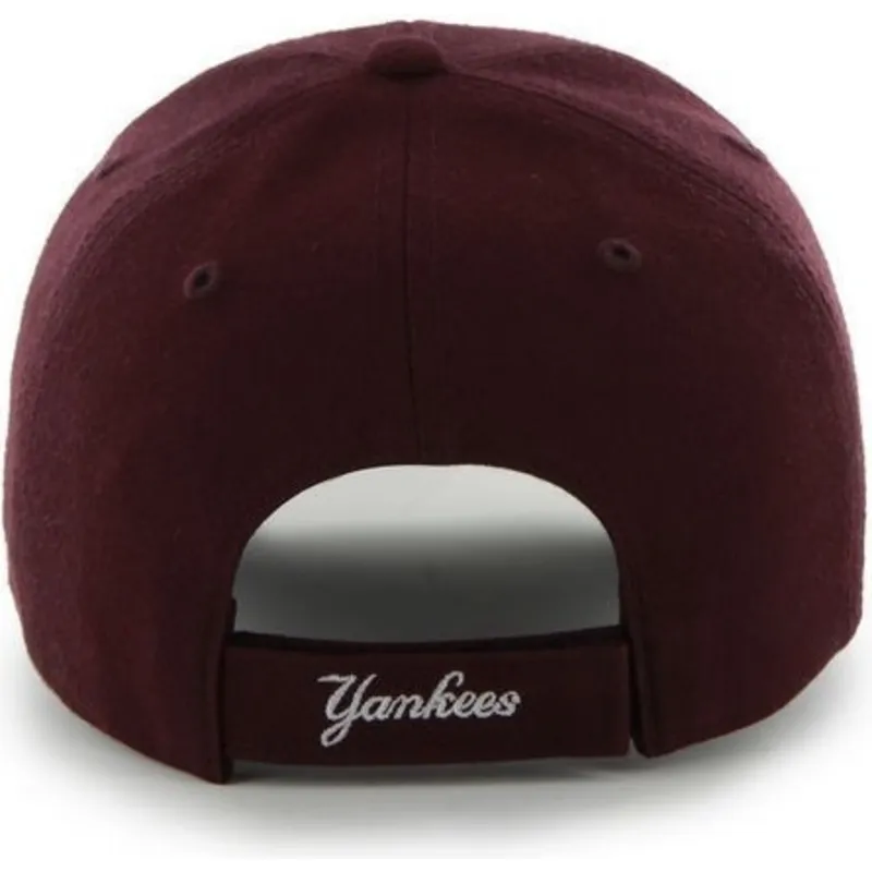 kasketter-buet-rod-justerbar-rem-granate-fra-new-york-yankees-mlb-af-47-brand kasketter-buet-rod-justerbar-rem-granate-fra-new-york-yankees-mlb-af-47-brand
