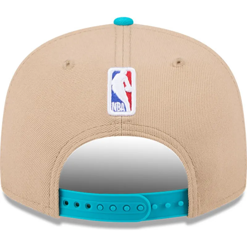 brun-og-bla-flat-cap-snapback-9fifty-draft-2024-fra-charlotte-hornets-nba-fra-new-era