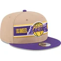 los-angeles-lakers-nba-9fifty-draft-2024-brun-og-violet-snapback-flat-kasket-fra-new-era
