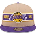 los-angeles-lakers-nba-9fifty-draft-2024-brun-og-violet-snapback-flat-kasket-fra-new-era