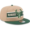 brun-og-gron-flat-cap-snapback-9fifty-draft-2024-fra-milwaukee-bucks-nba-fra-new-era