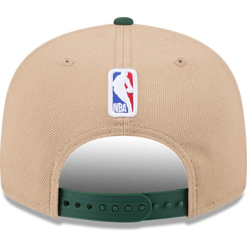 brun-og-gron-flat-cap-snapback-9fifty-draft-2024-fra-milwaukee-bucks-nba-fra-new-era