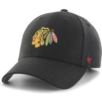 sort-buet-kasket-fra-chicago-blackhawks-nhl-af-47-brand
