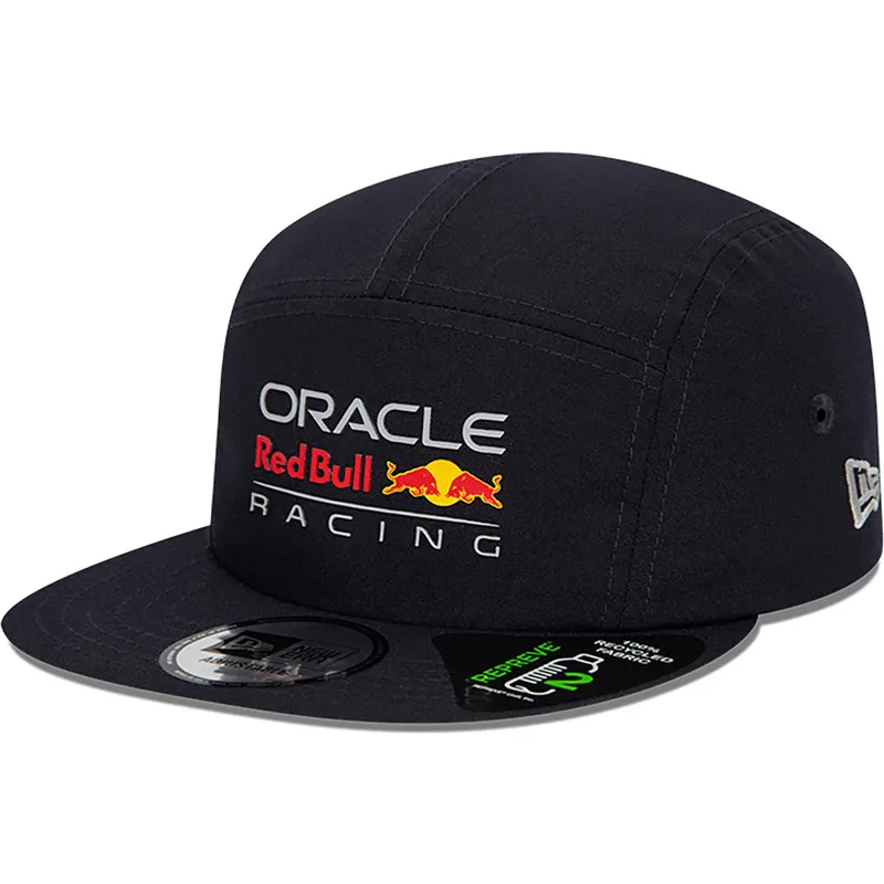 kasketter-flad-marinebla-justerbar-rem-camper-repreve-fra-red-bull-racing-formula-1-af-new-era