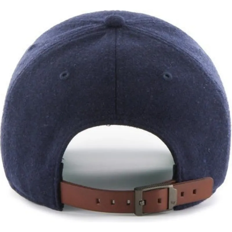 kasketter-buet-marinebla-justerbar-rem-cinta-de-piel-fra-new-york-yankees-mlb-af-47-brand