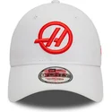 hvid-buet-snapback-kasket-9forty-fra-haas-f1-team-formula-1-fra-new-era
