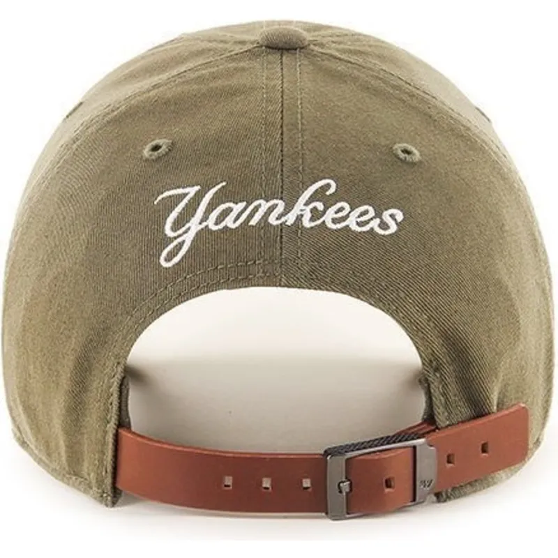 kasketter-buet-brun-justerbar-rem-pequeno-fra-new-york-yankees-mlb-af-47-brand