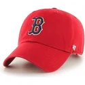kasketter-buet-rod-justerbar-rem-fra-boston-red-sox-mlb-af-47-brand