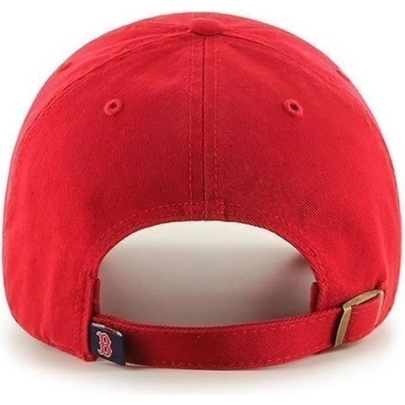 kasketter-buet-rod-justerbar-rem-fra-boston-red-sox-mlb-af-47-brand