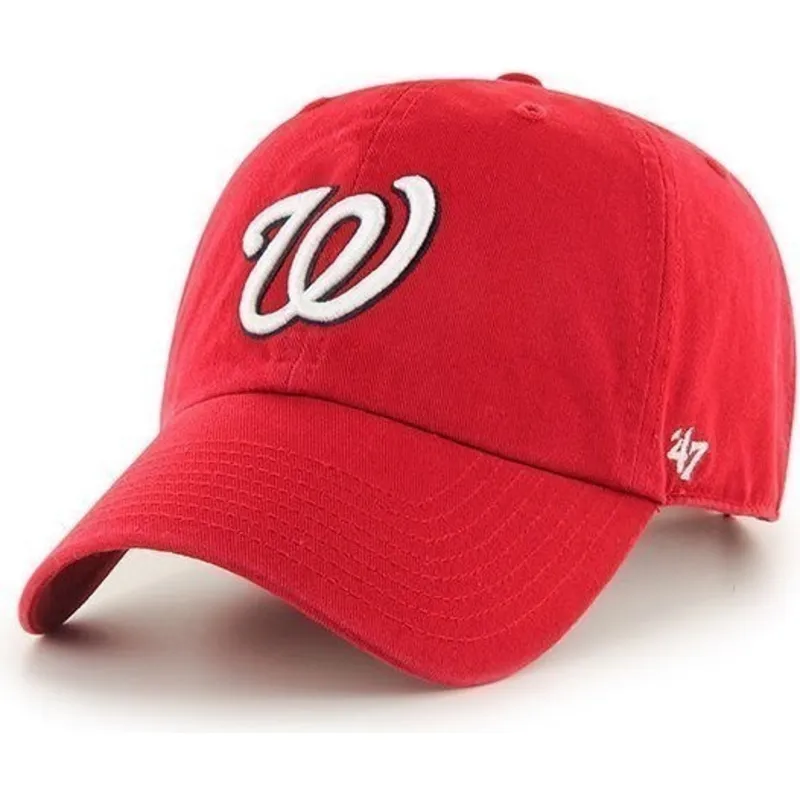 kasketter-buet-rod-justerbar-rem-fra-washington-nationals-mlb-af-47-brand