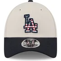 los-angeles-dodgers-mlb-new-era-9forty-stretch-snap-4th-of-july-beige-og-marinebla-snapback-kasket
