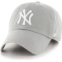 kasketter-buet-gra-justerbar-rem-fra-new-york-yankees-mlb-af-47-brand