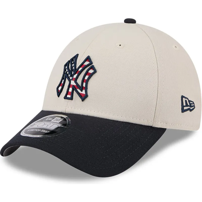 kasketter-buet-beige-snapback-9forty-stretch-snap-4th-of-july-fra-new-york-yankees-mlb-af-new-era